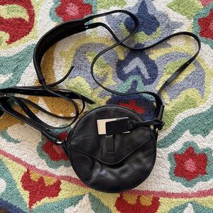Joy Gryson 90s Moto Biker Round Y2K Leather Canteen Bag Crossbody Retro Grunge